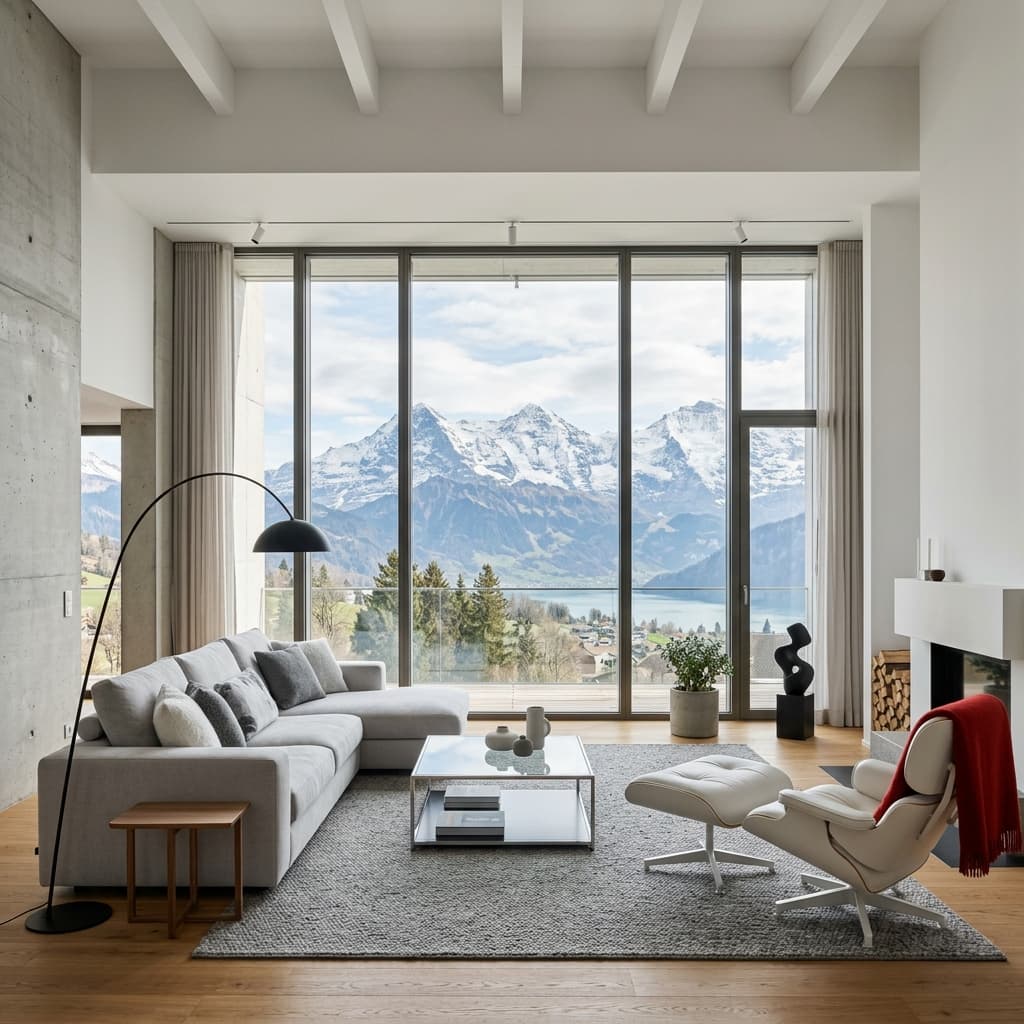 Premium Innenausbau und Dekoration einer Villa in Basel